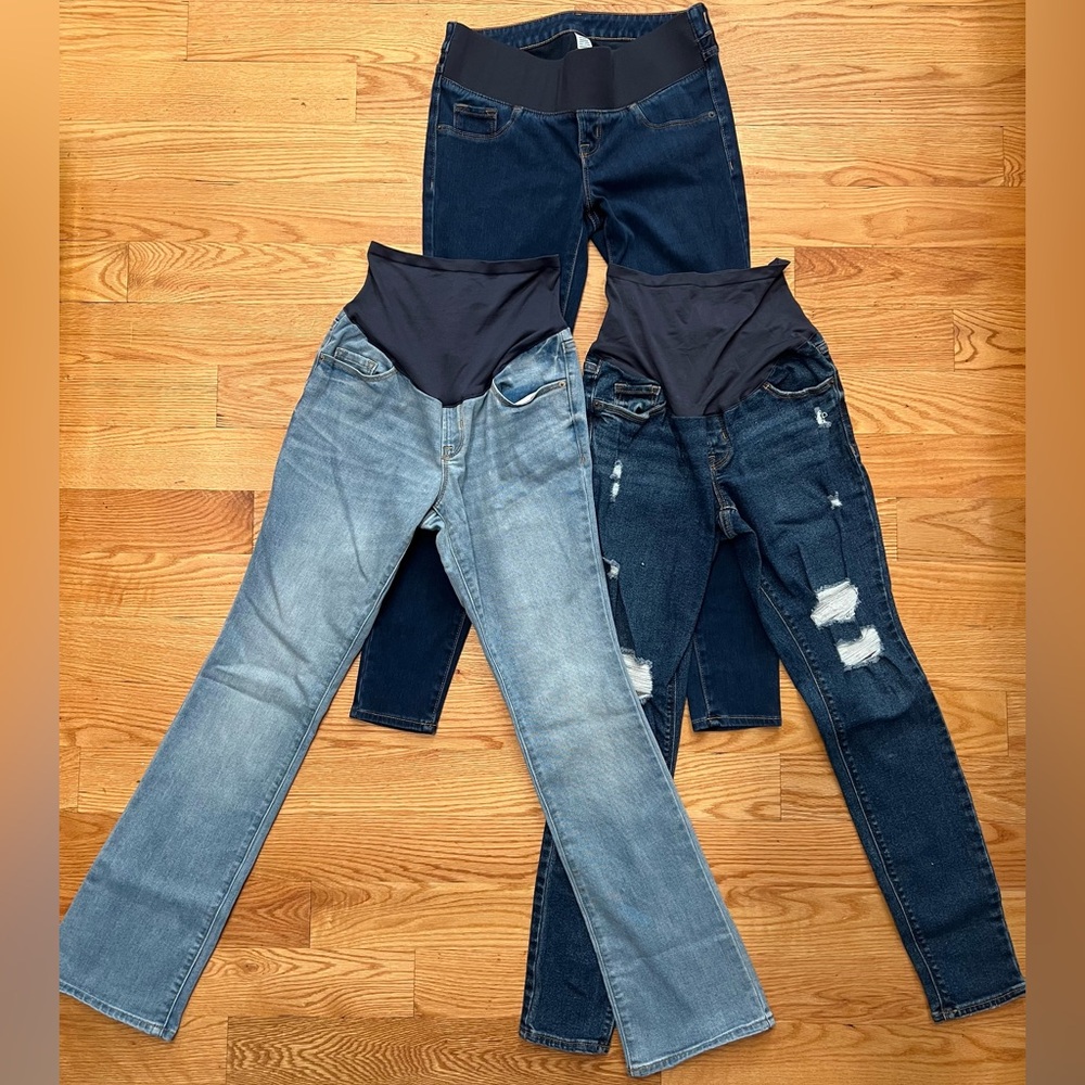 Maternity Pregnancy Jeans Pants Full Panel Low Panel